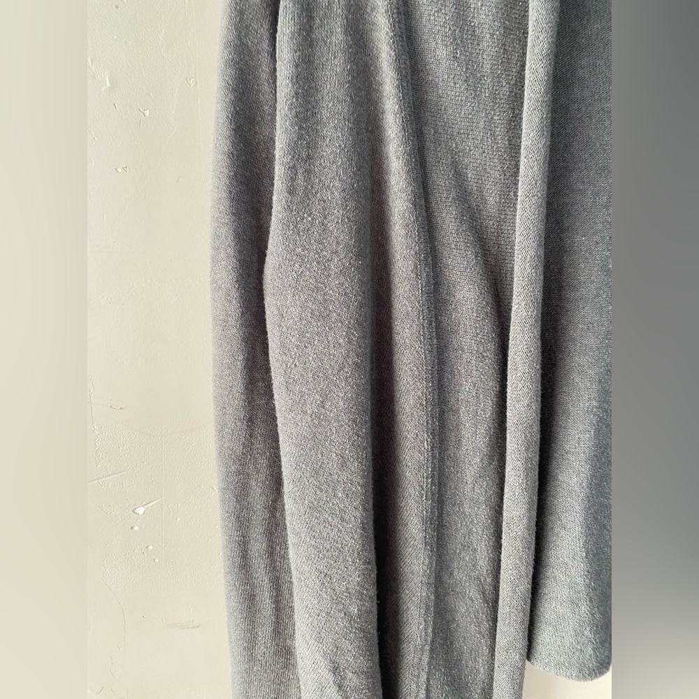 PrAna Georgia Wrap Cardigan Charcoal Grey Organic Cotton Open Front Sweater M - Picture 8 of 11